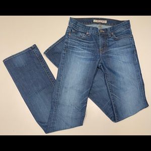 J Brand Tyro Womens Sz 24 Dark Wash Ankle Zip Skinny Jeans